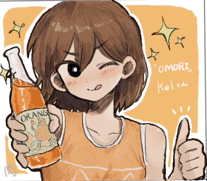 kel and orange joe (omori) drawn by anko_(user_uaaw2357)