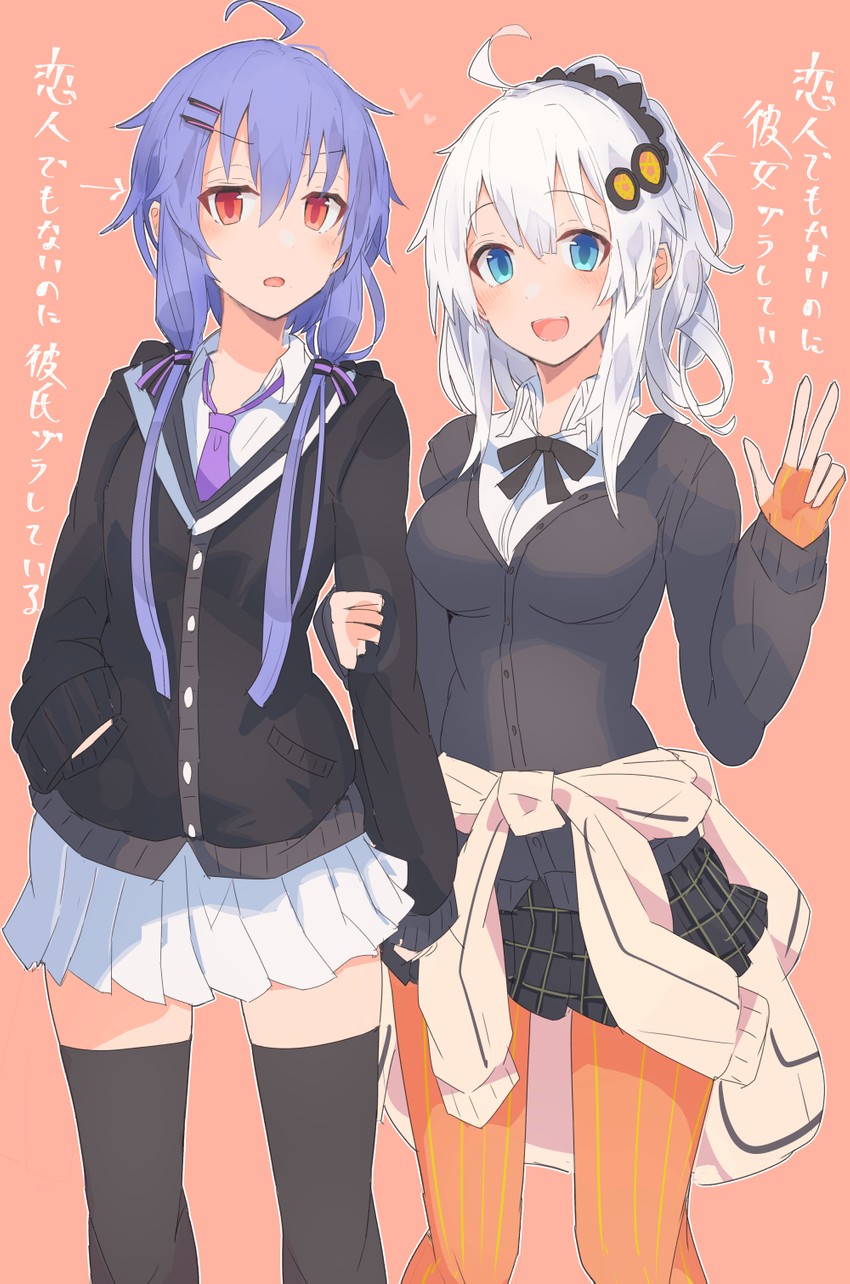 yuzuki yukari and kizuna akari (vocaloid and 1 more) drawn by kujira_hebi
