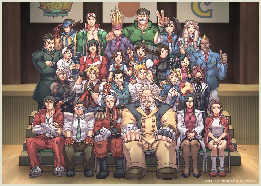 kasugano sakura, kazama akira, wakaba hinata, minazuki kyouko, tiffany lords, and 21 more (street fighter and 3 more) drawn by richard_suwono