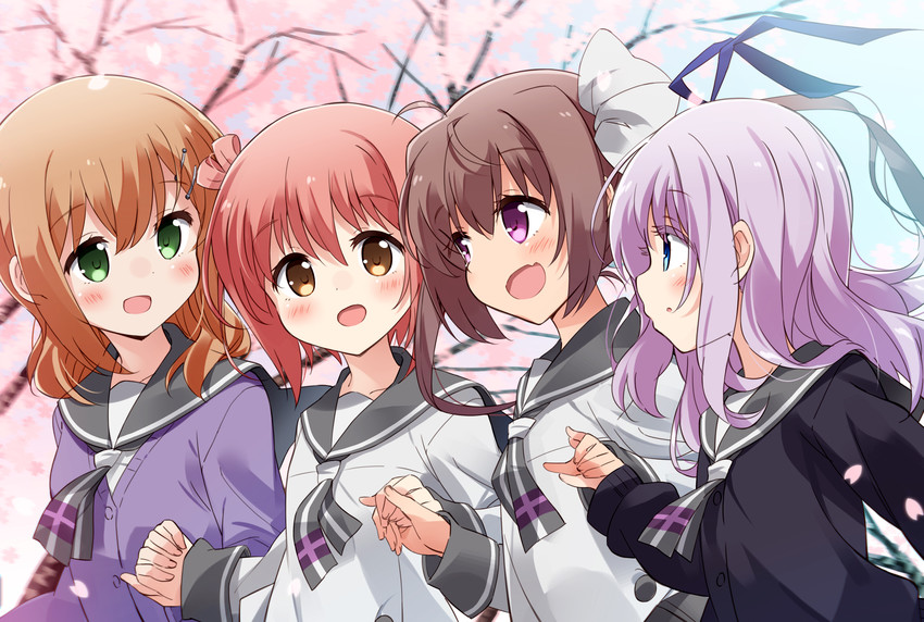 sengoku kamuri, momochi tamate, ichinose hana, and tokura eiko (slow start) drawn by mousou_(mousou_temporary)