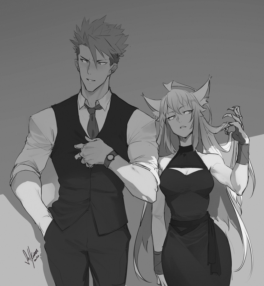 atalanta and achilles (fate and 2 more) drawn by solkorra