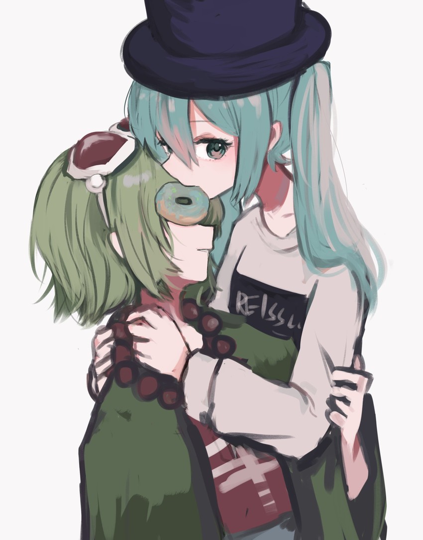 hatsune miku and gumi (vocaloid and 1 more) drawn by gomiyama