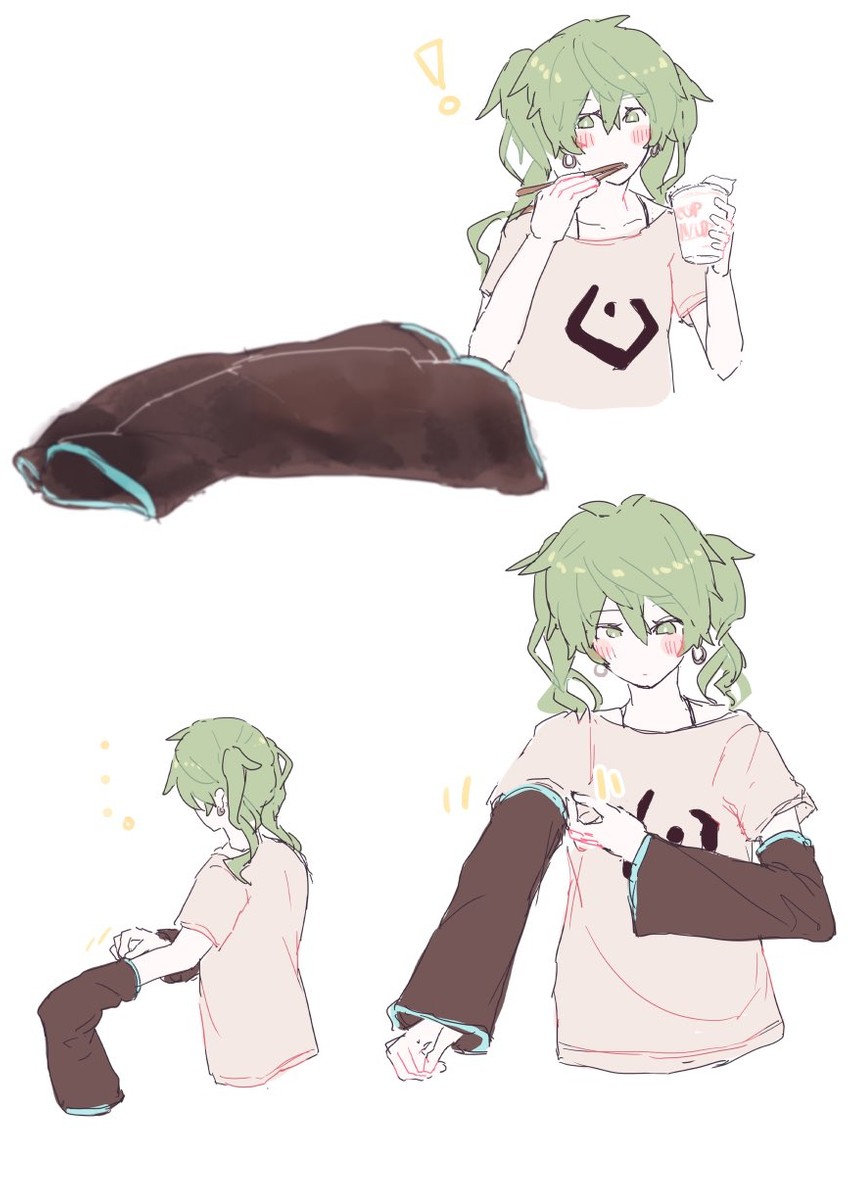 hatsune miku (vocaloid and 1 more) drawn by kaimo_(mi6kai)