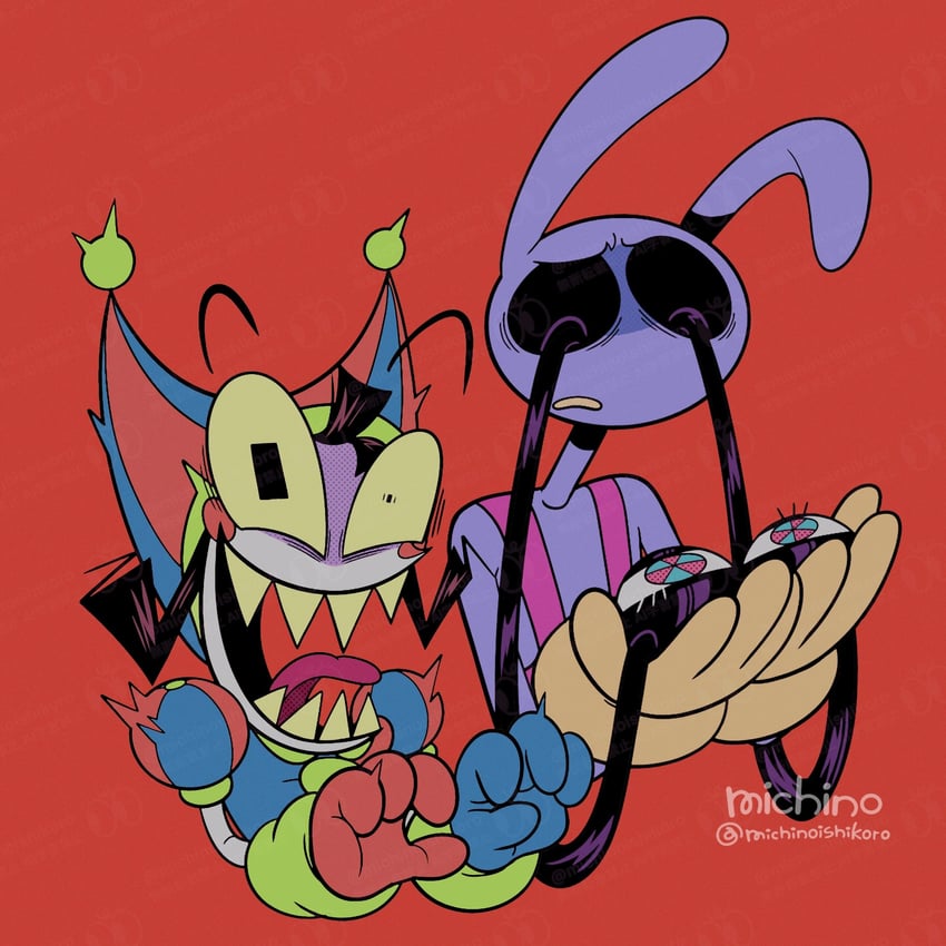 pomni and jax (the amazing digital circus) drawn by michinoishikoro