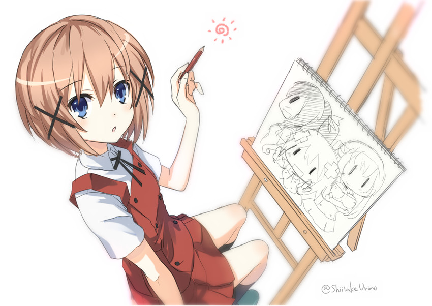 neptune, noire, yuno, blanc, vert, and 1 more (neptune and 1 more) drawn by shiitake_urimo