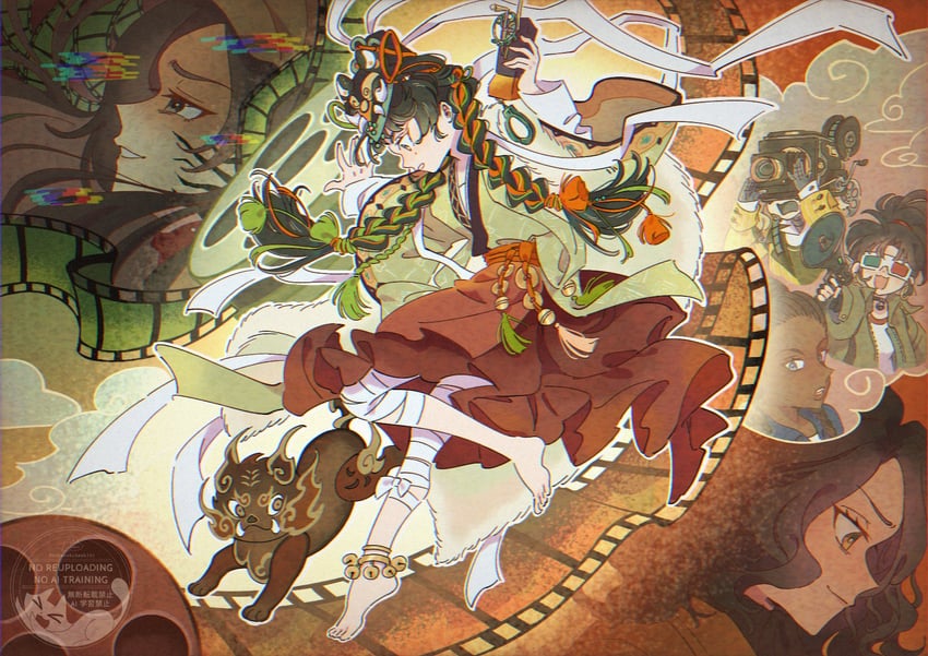 an-an lee, liang yue, noire, qiangliang, loggerhead, and 2 more (reverse:1999) drawn by hashibi_(noyasakihashibi)