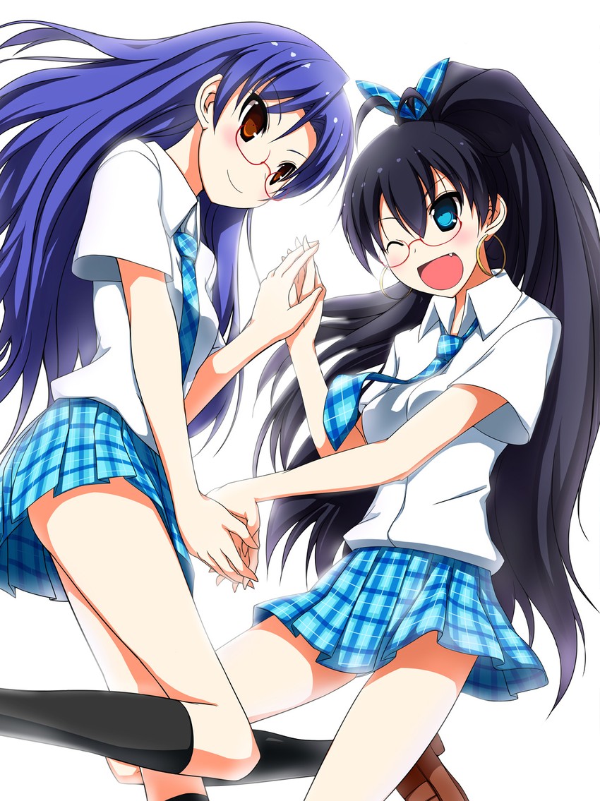 kisaragi chihaya and ganaha hibiki (idolmaster) drawn by sagamihara_sakyou