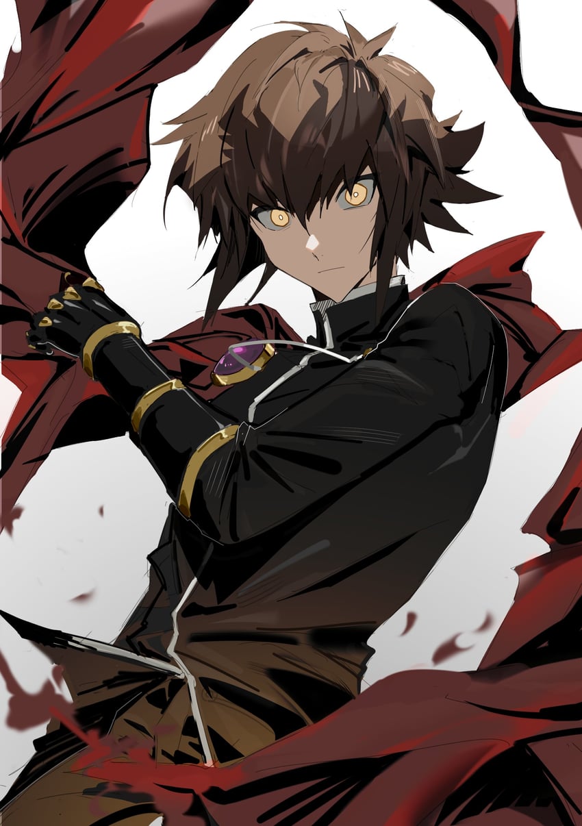 yuki judai and supreme king (yu-gi-oh! and 1 more) drawn by sake_ygo