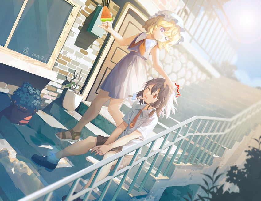 usami renko and maribel hearn (touhou) drawn by furahata_gen