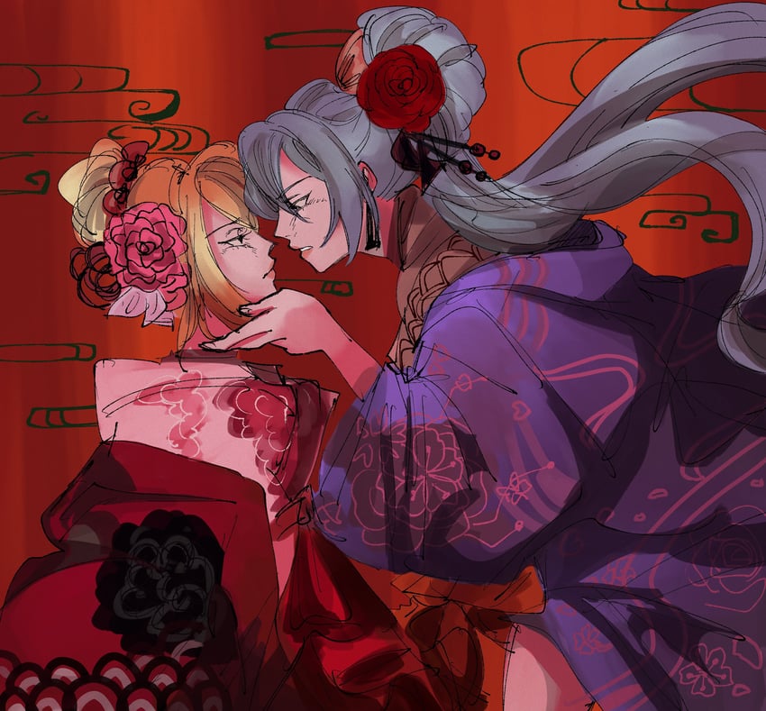 hatsune miku and kagamine rin (vocaloid and 1 more) drawn by y4ntaoist
