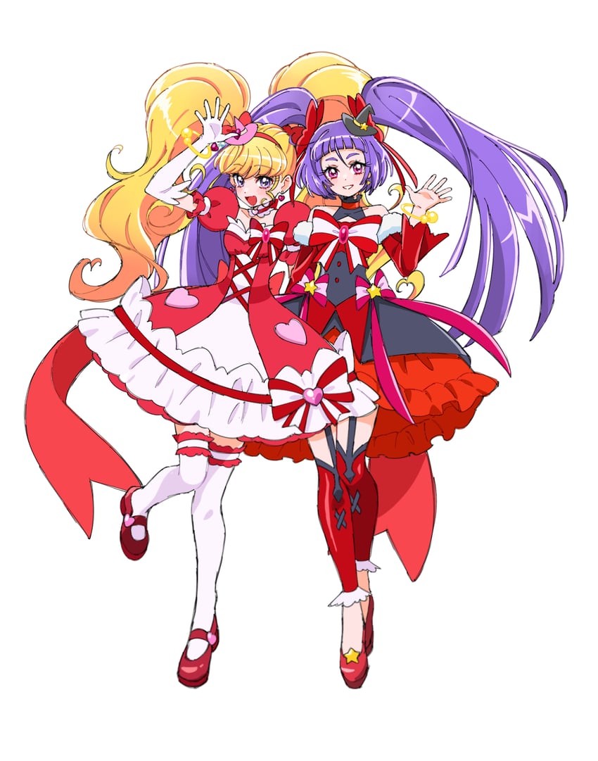 asahina mirai, izayoi liko, cure miracle, and cure magical (precure and 1 more) drawn by shirako_love