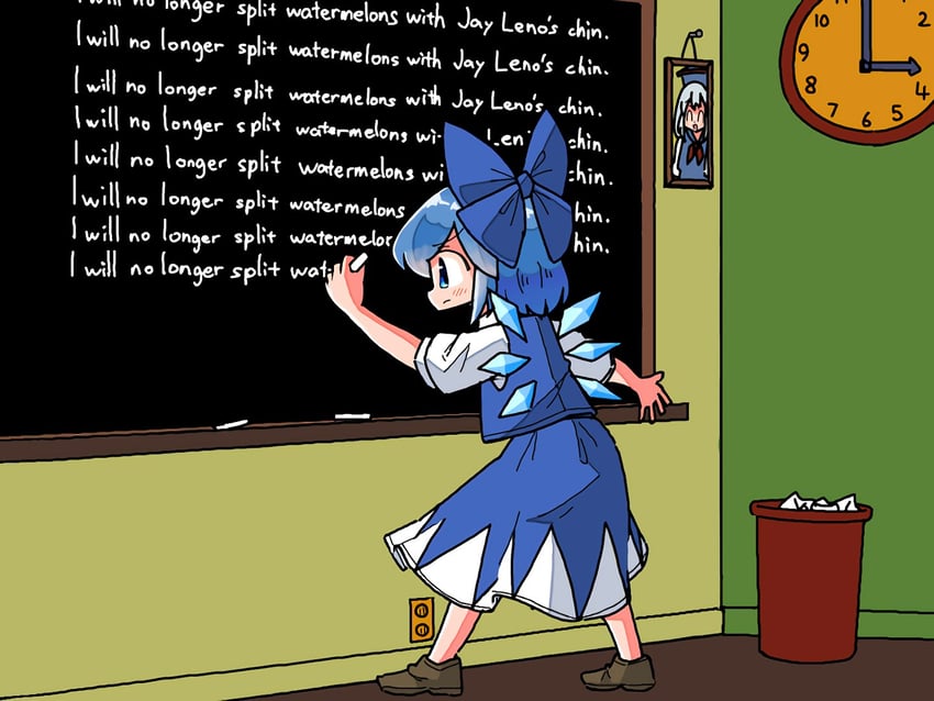 cirno and kamishirasawa keine (touhou and 1 more) drawn by kasuya_baian