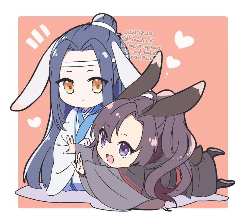 wei wuxian and lan wangji (modao zushi) drawn by kimako_(kimako_8)