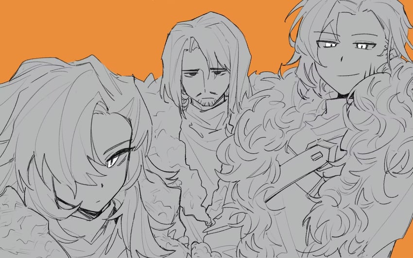 wolf, panther, and lion (project moon and 1 more) drawn by ivy_(675671)