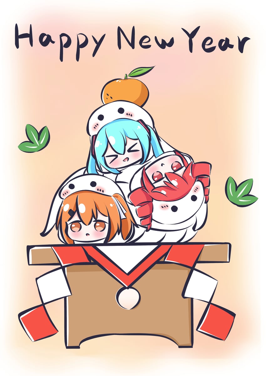 hatsune miku, kasane teto, and adachi rei (vocaloid and 2 more) drawn by cott_(cott_5)