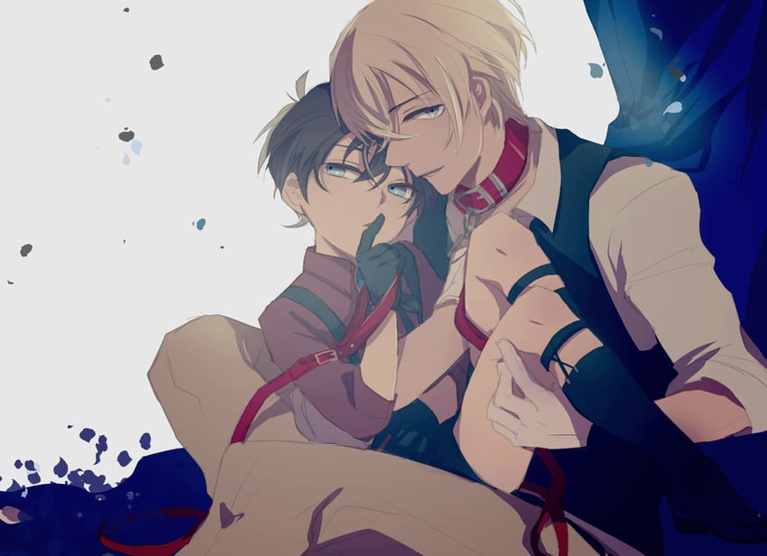 edogawa conan and amuro tooru (meitantei conan) drawn by jikei