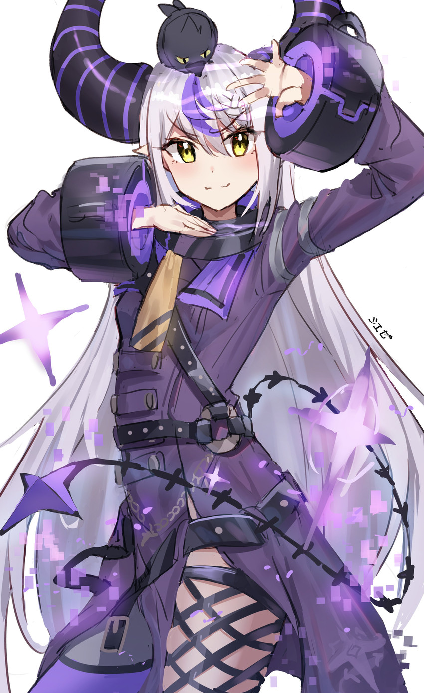 la+ darknesss and crow (hololive and 1 more) drawn by jeze
