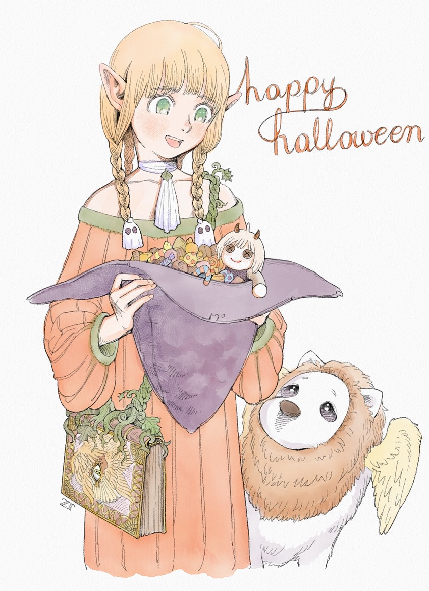 marcille donato, falin touden, laios touden, and winged lion (dungeon meshi) drawn by breadswan
