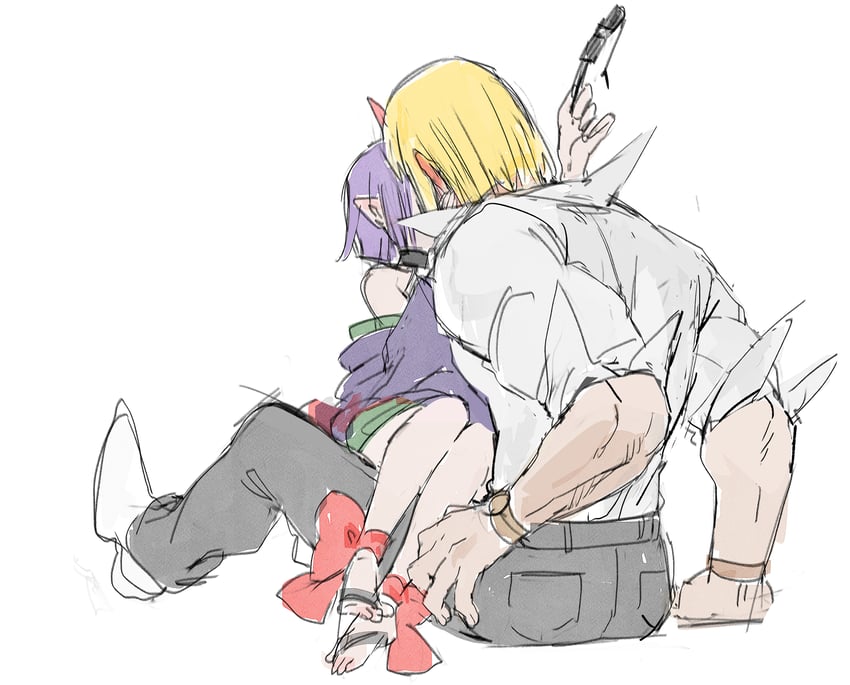 shuten douji and sakata kintoki (fate and 1 more) drawn by sake_onicure