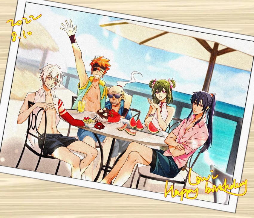lenalee lee, allen walker, kanda yuu, lavi, and bookman (d.gray-man) drawn by rocheng