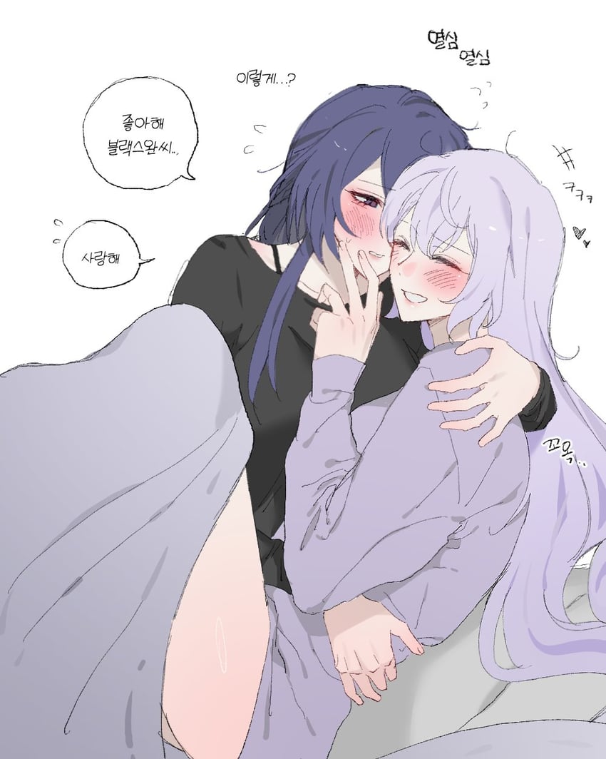 acheron and black swan (honkai and 1 more) drawn by 9_(hcl9fg)