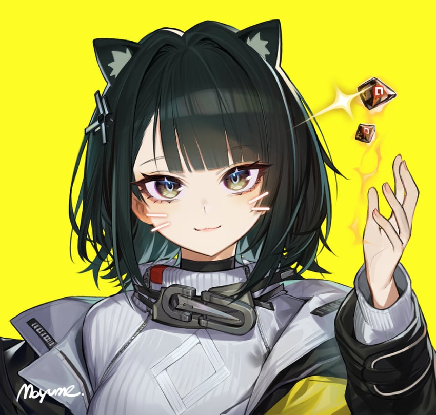 endministrator and female endministrator (arknights and 1 more) drawn by moyume