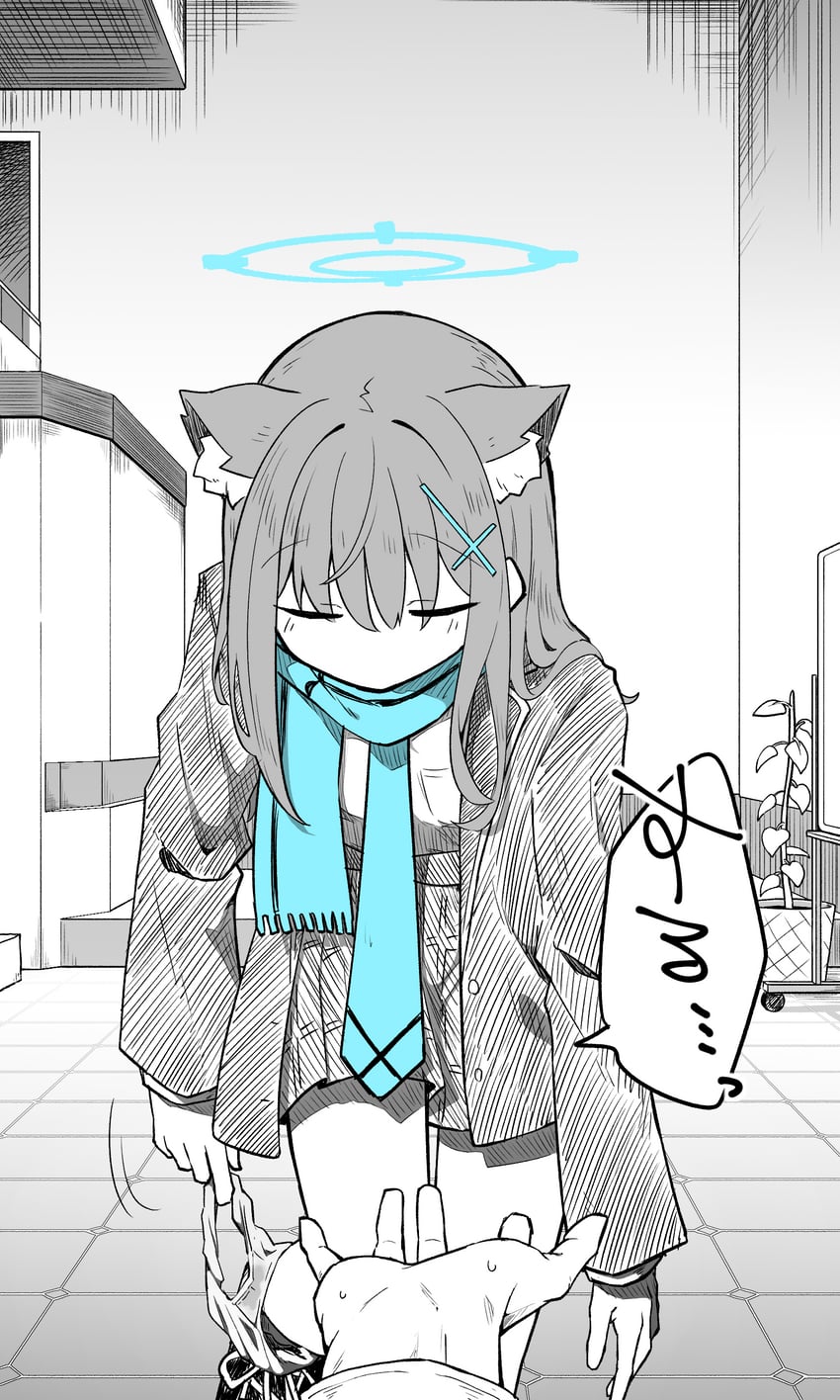 sensei and shiroko (blue archive) drawn by ki_no_nekko