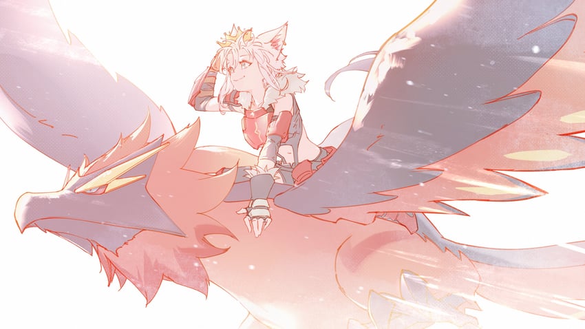 shirakami fubuki and ragnahawk (hololive and 1 more) drawn by hyde_(tabakko)