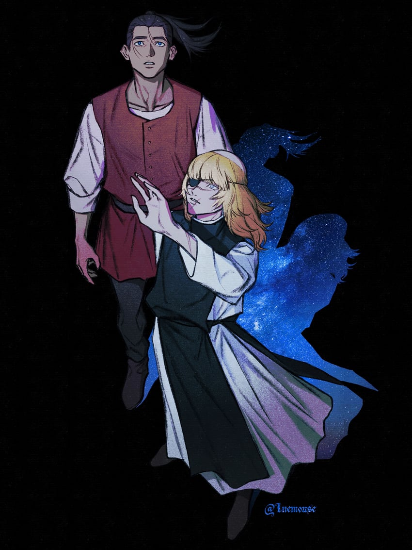 badeni and oczy (chi.: chikyuu no undou ni tsuite) drawn by ine_(zx_o4)