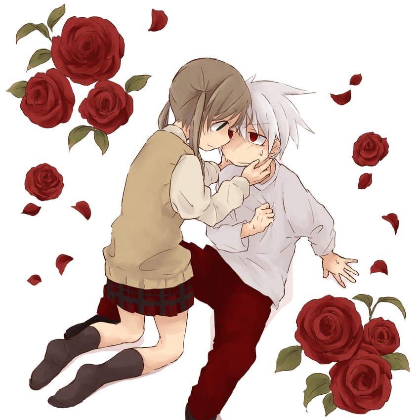 maka albarn and soul evans (soul eater) drawn by koakana-desu