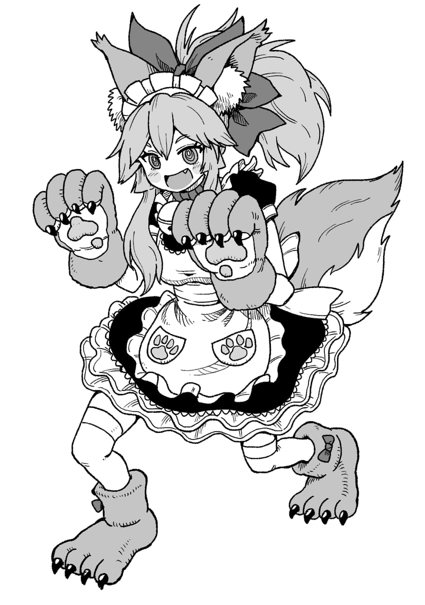 tamamo and tamamo cat (fate and 1 more) drawn by kusama_takato