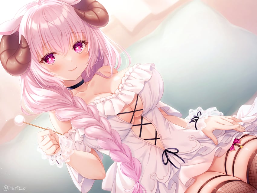 hitsuji meme (indie virtual youtuber) drawn by itsuki_jun