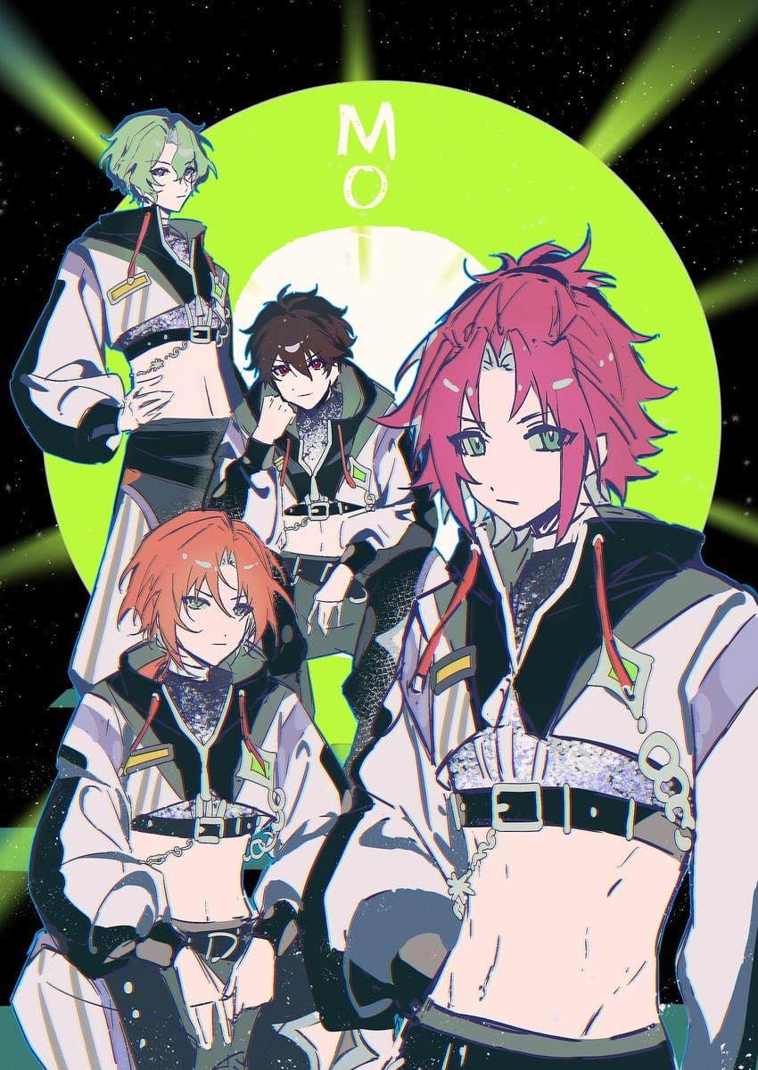 morisawa chiaki, isara mao, tsukinaga leo, and tomoe hiyori (ensemble stars!) drawn by ppzi567