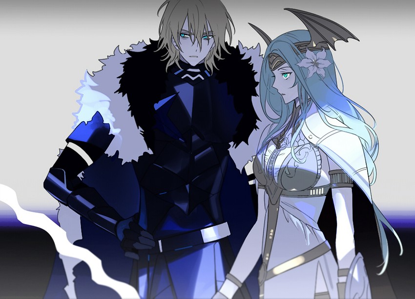 dimitri alexandre blaiddyd and seiros (fire emblem and 1 more) drawn by vo1ez