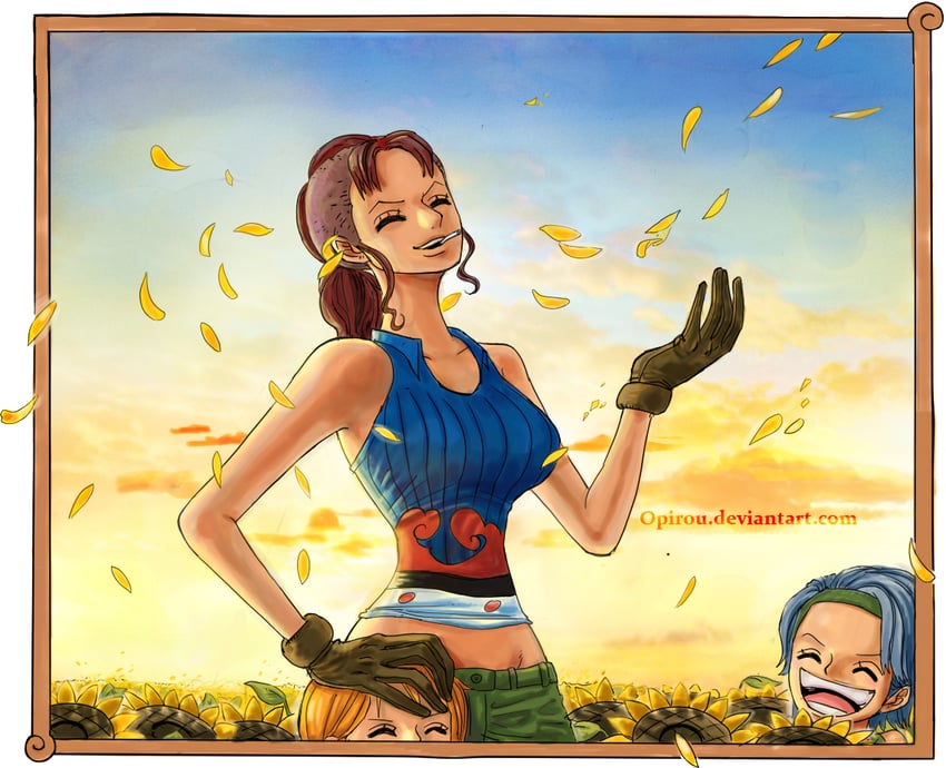 nami, nojiko, and bellemere (one piece) drawn by opirou