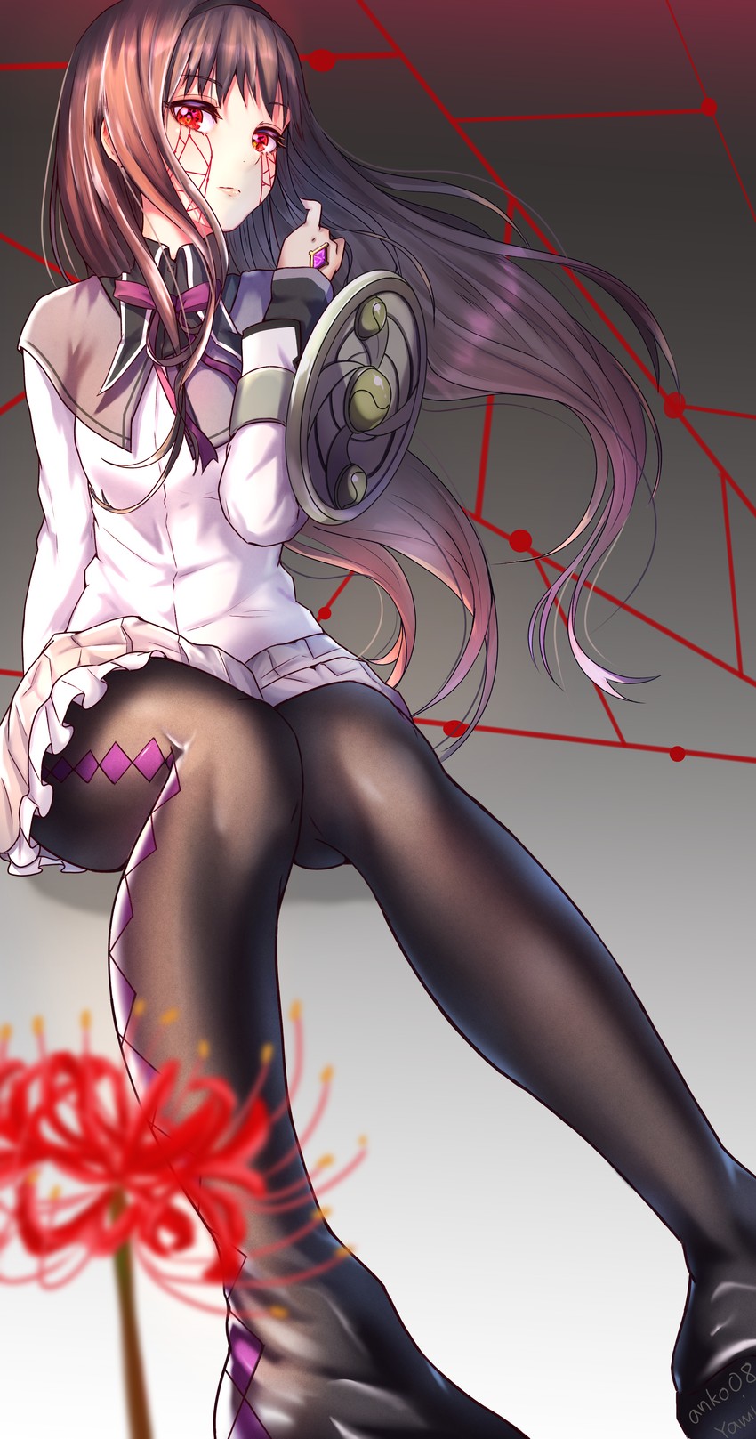 akemi homura and homulilly (mahou shoujo madoka magica and 1 more) drawn by yami_anko