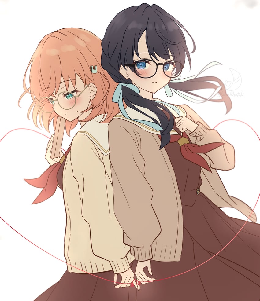 hinoshita kaho and murano sayaka (love live! and 1 more) drawn by hanazora_satsuki