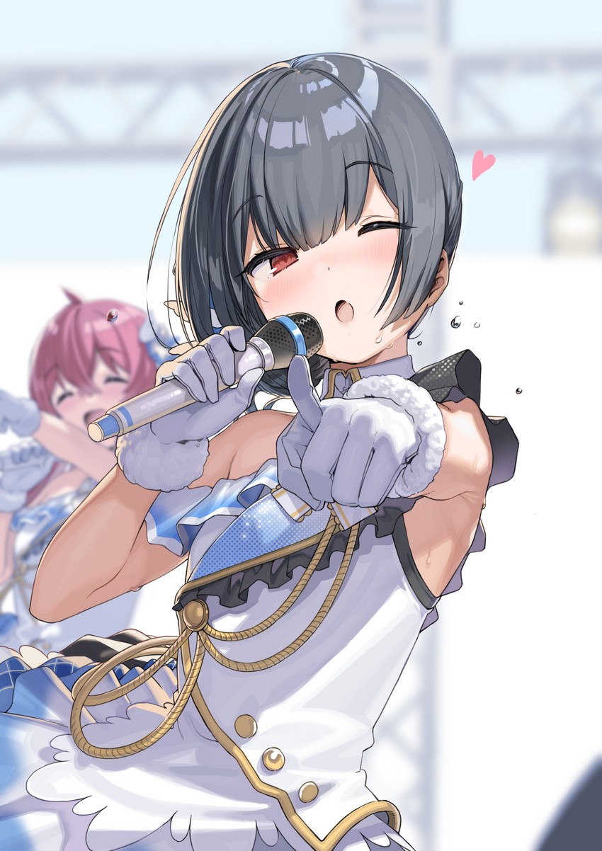 morino rinze and komiya kaho (idolmaster and 1 more) drawn by kanzarin