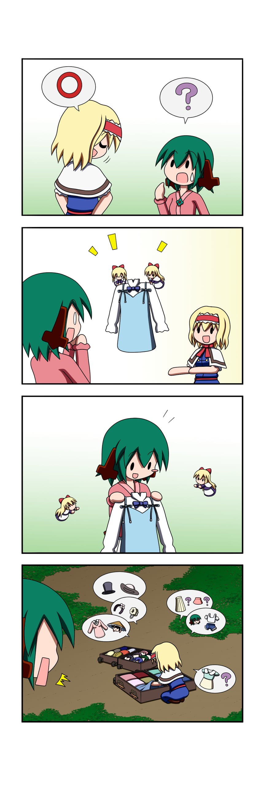 alice margatroid, shanghai doll, kasodani kyouko, and yatadera narumi (touhou) drawn by rakugaki-biyori