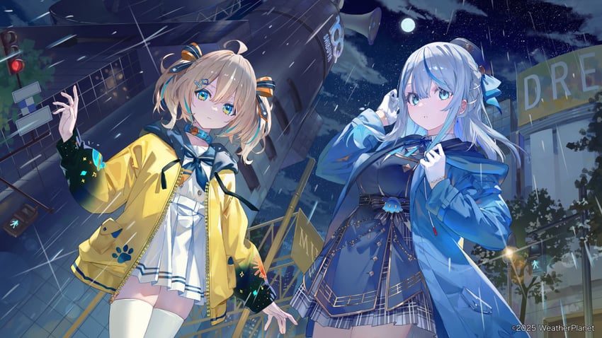 amagai ruka and appare hinata (weather planet) drawn by kobuta