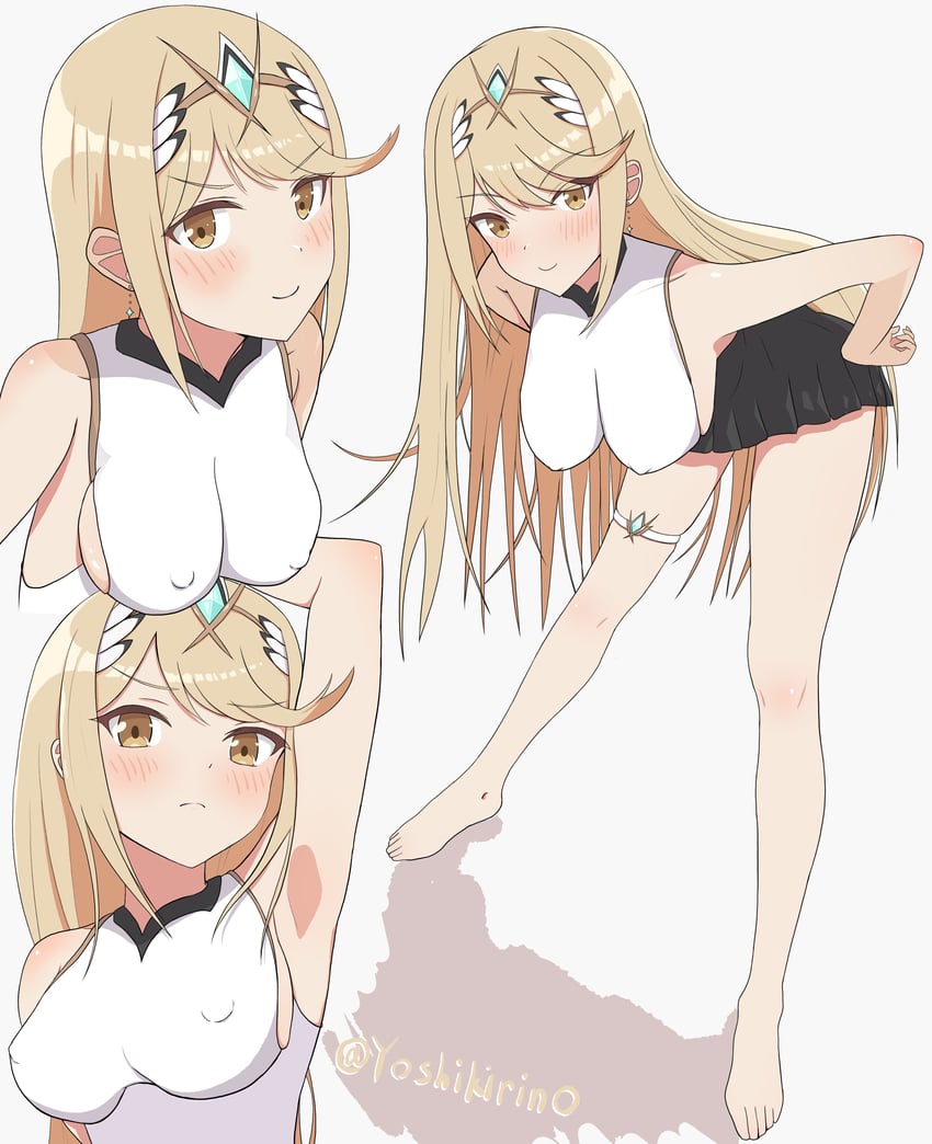 mythra (xenoblade chronicles and 1 more) drawn by yoshikirino