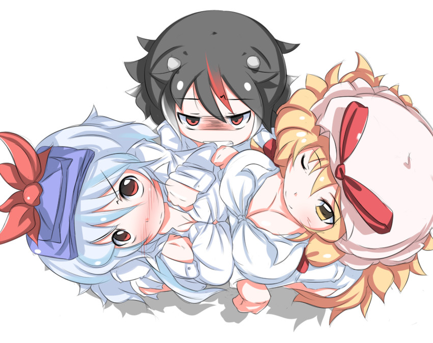 yakumo yukari, kamishirasawa keine, and kijin seija (touhou) drawn by kikurage_(sugi222)