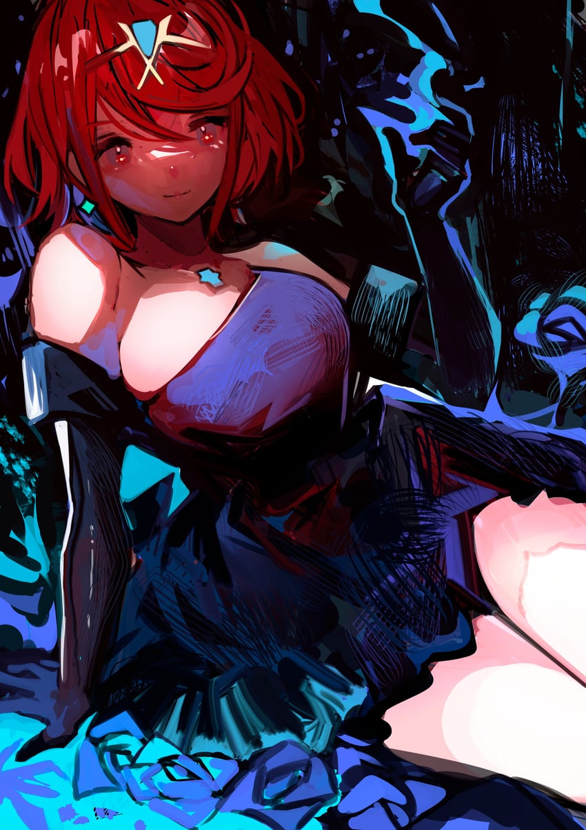 pyra (xenoblade chronicles and 1 more) drawn by tarbo_(exxxpiation)