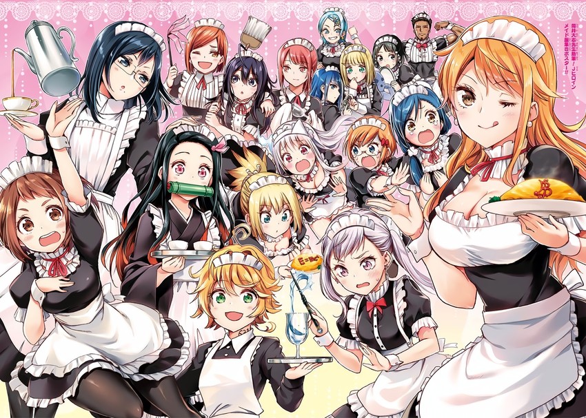 makima, nami, uraraka ochaco, kamado nezuko, kugisaki nobara, and 13 more (one piece and 18 more) drawn by tsutsui_taishi