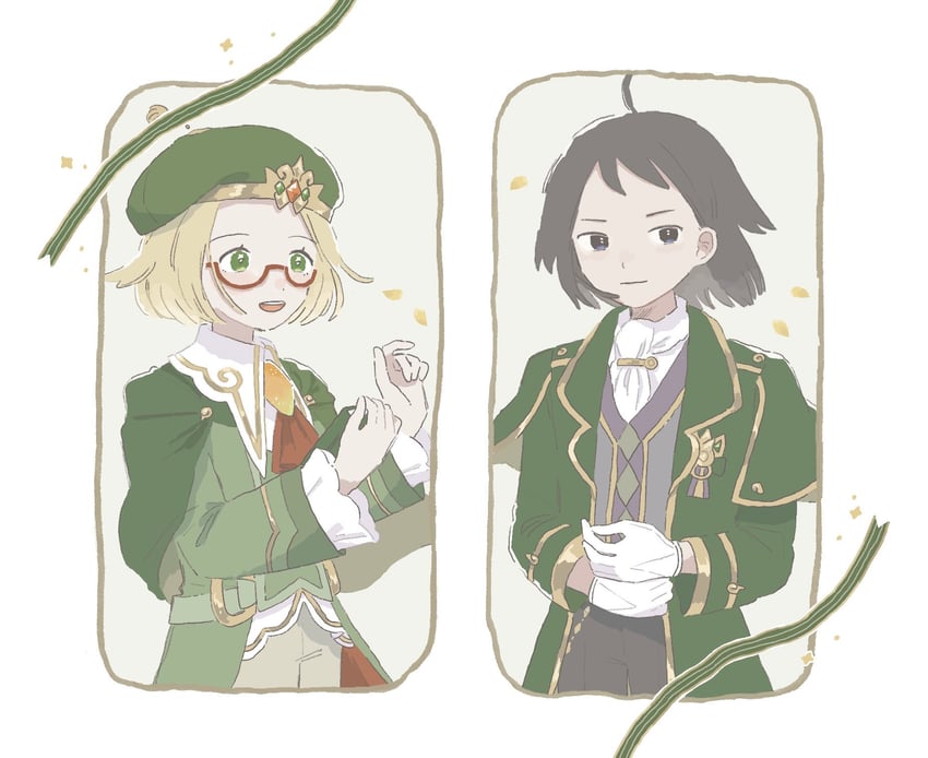 bianca and cheren (pokemon and 1 more) drawn by comugida