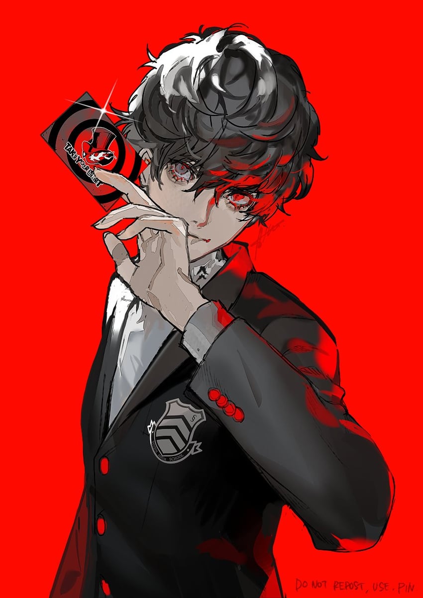 amamiya ren (persona and 1 more) drawn by btmr_game