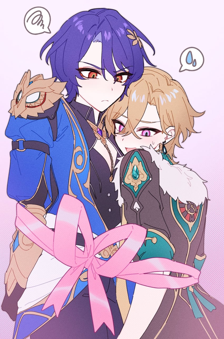 aventurine and dr. ratio (honkai and 1 more) drawn by noritaira