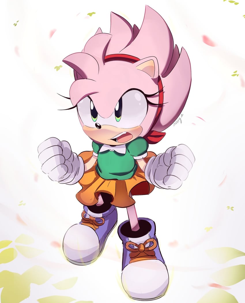 amy rose and super amy rose (sonic) drawn by steffybs