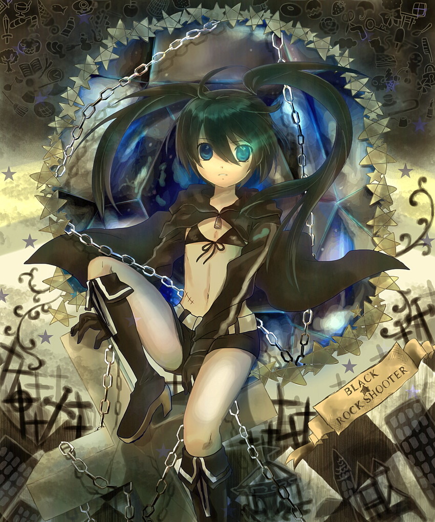 black rock shooter (black rock shooter) drawn by hayama_eishi