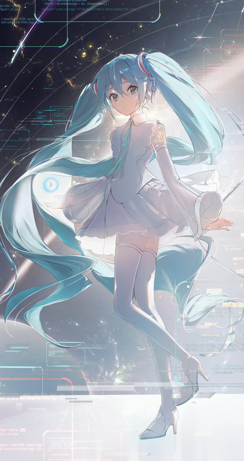 hatsune miku (vocaloid and 1 more) drawn by kamatoyu
